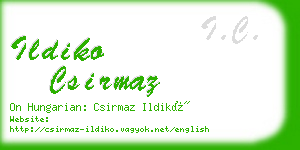 ildiko csirmaz business card